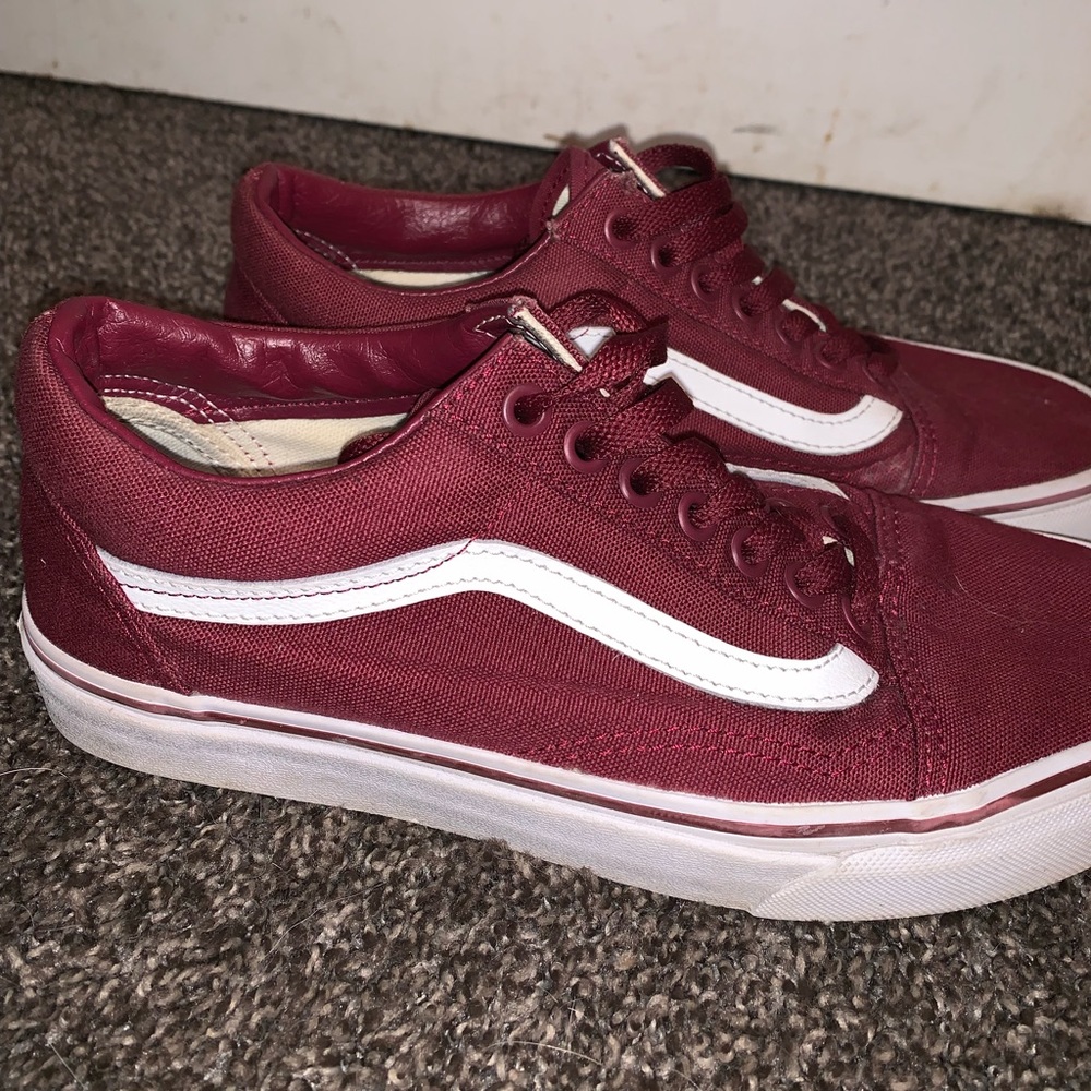 Burgundy old skool Vans